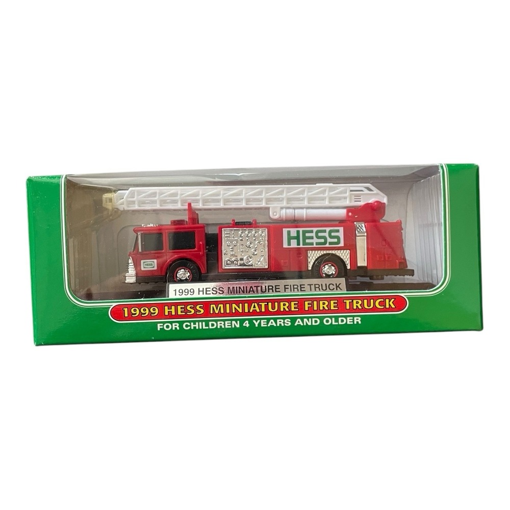 1999 Hess Miniature Fire Truck Collectible‎ Red Ladder Truck